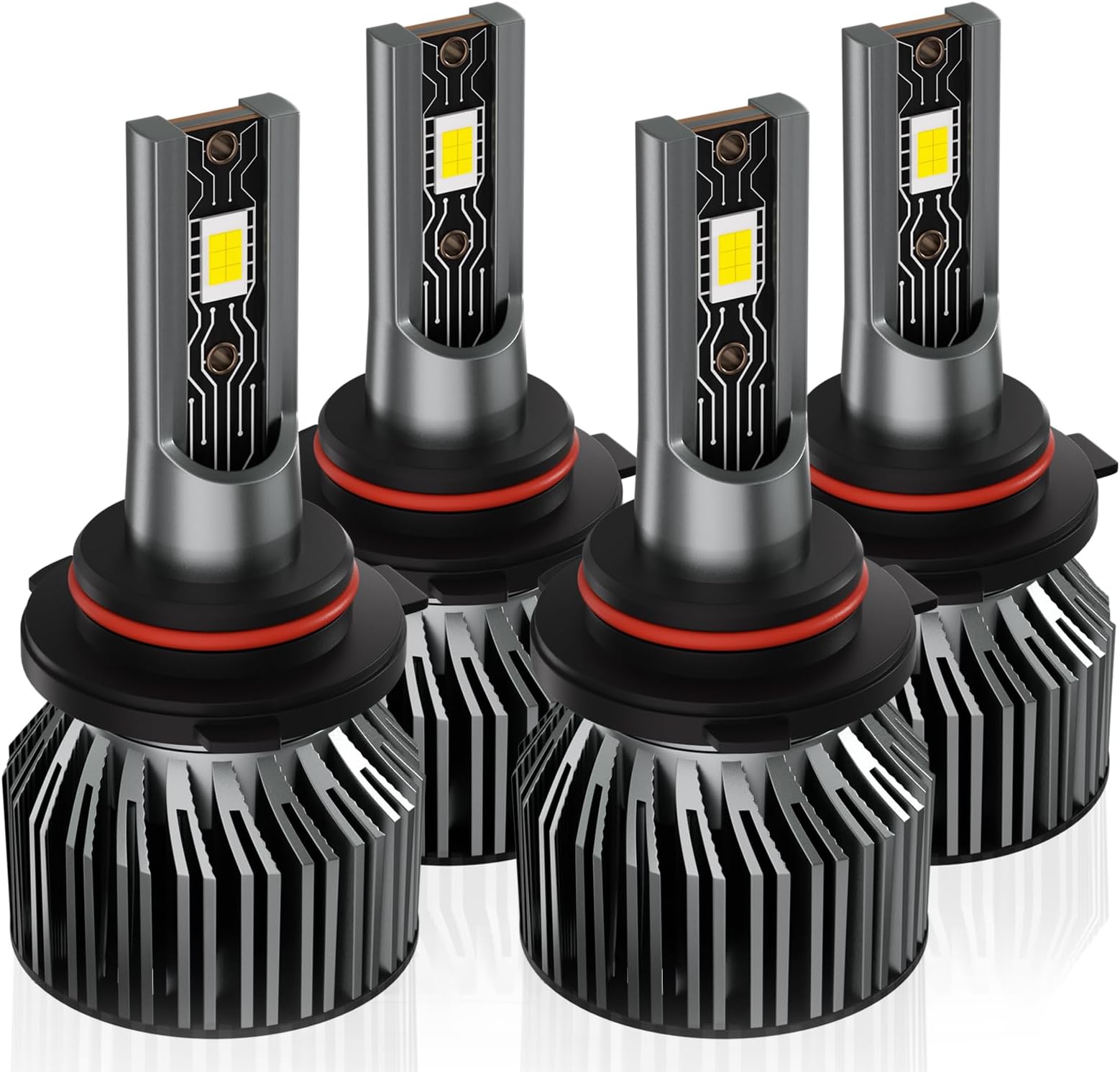 Compatible for 1999-2006 Chevrolet Silverado 1500 2500HD 3500 / GMC Sierra 1500 2500 3500 Light Bulbs, High/Low Beam 6500K White Light Combo Kit, Plug-N-Play, Powersports Bulbs, 4-Pack