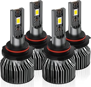 Compatible for Toyota Corolla 2001-2015 Light Bulbs, High/Low Beam 6500K White Light Combo Kit, Plug-N-Play, Powersports Bulbs, 4-Pack