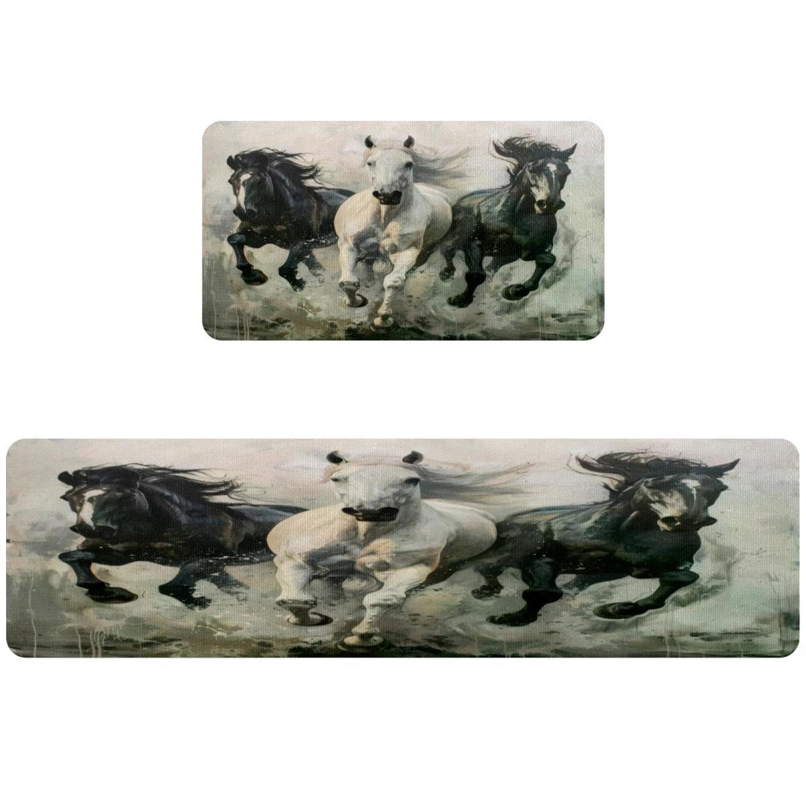 Tapis de cuisine lavable contre les glissades et lot de 2 tapis absorbants
