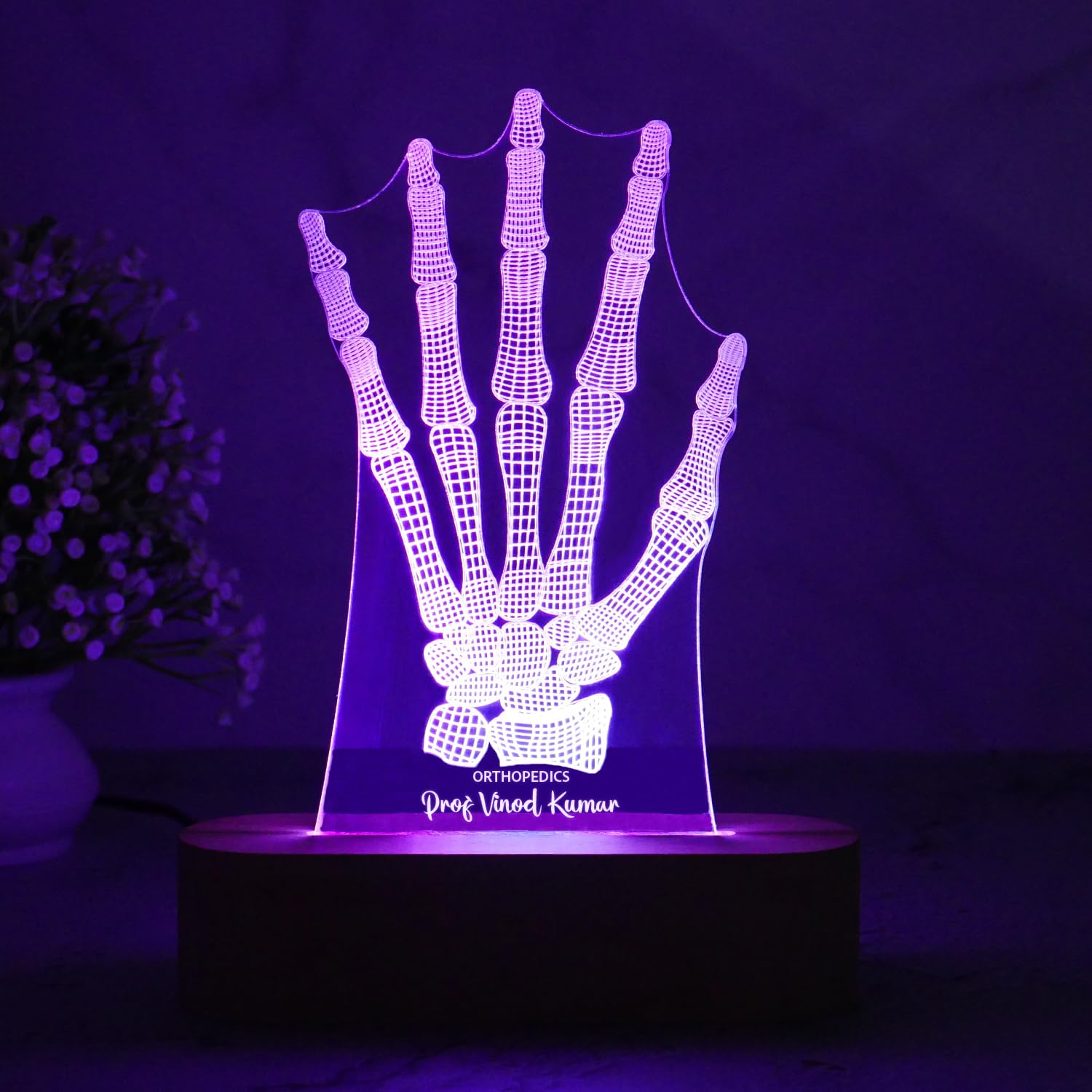 Gift Me Bazar Personalized Orthopedics Doctor Lamp with Name & Logo | Best Thankyou Gift to Doctor | 3D Illusion Effect Desk Table Lamp with Multicolored Light-image-47