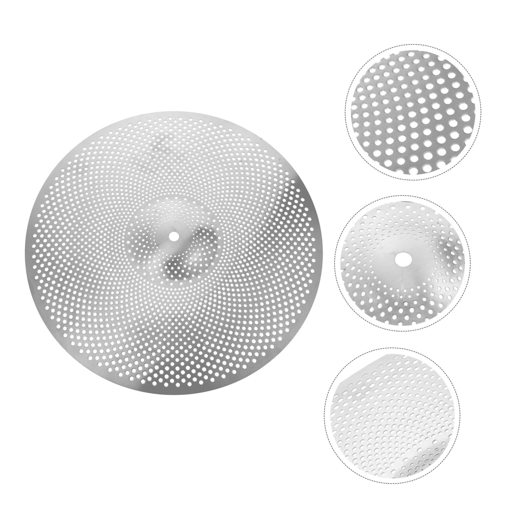Toyvian Piatti Riduzione del Rumore in Lega Argento Accessorio Speciale per Drum Kit per Batteria da 14 Pollici per Esercitazioni Silenziose e Sostituzioni