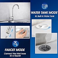 Vista 4 de AIRMSEN AE-TDQR03 - Lavavajillas portátil para encimera, mini lavavajillas compacto con tanque de agua integrado de 5 litros y función de secado al