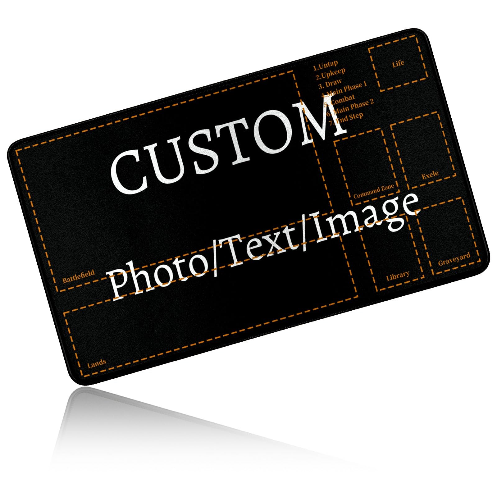 Dikoer for MTG/TCG Playmat w/Zones Commander Deck Gaming Mat, Custom — image 1