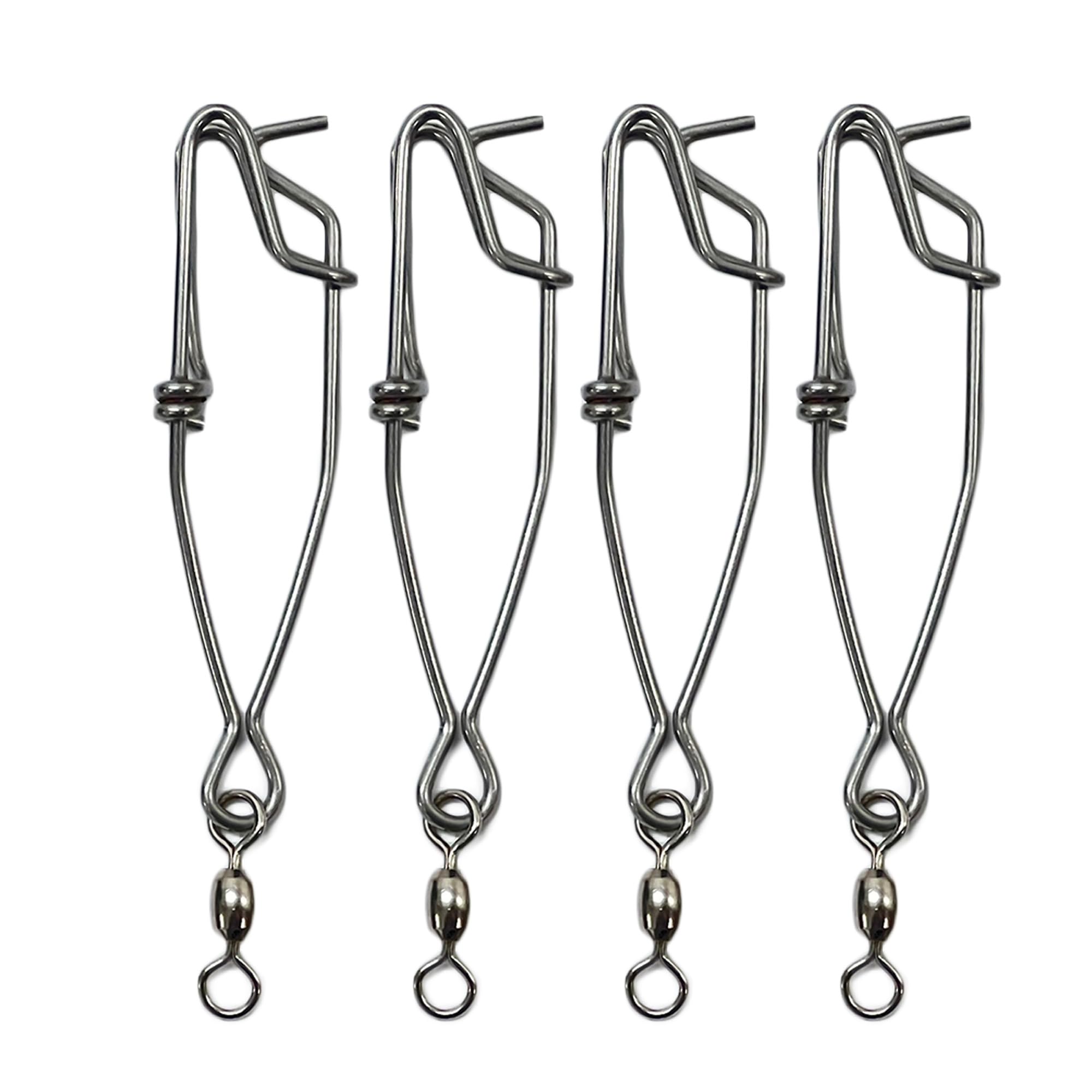 Longline Fishing Snap Clips 3" with Swivel 100pk- Stainless Steel - Branch Hanger