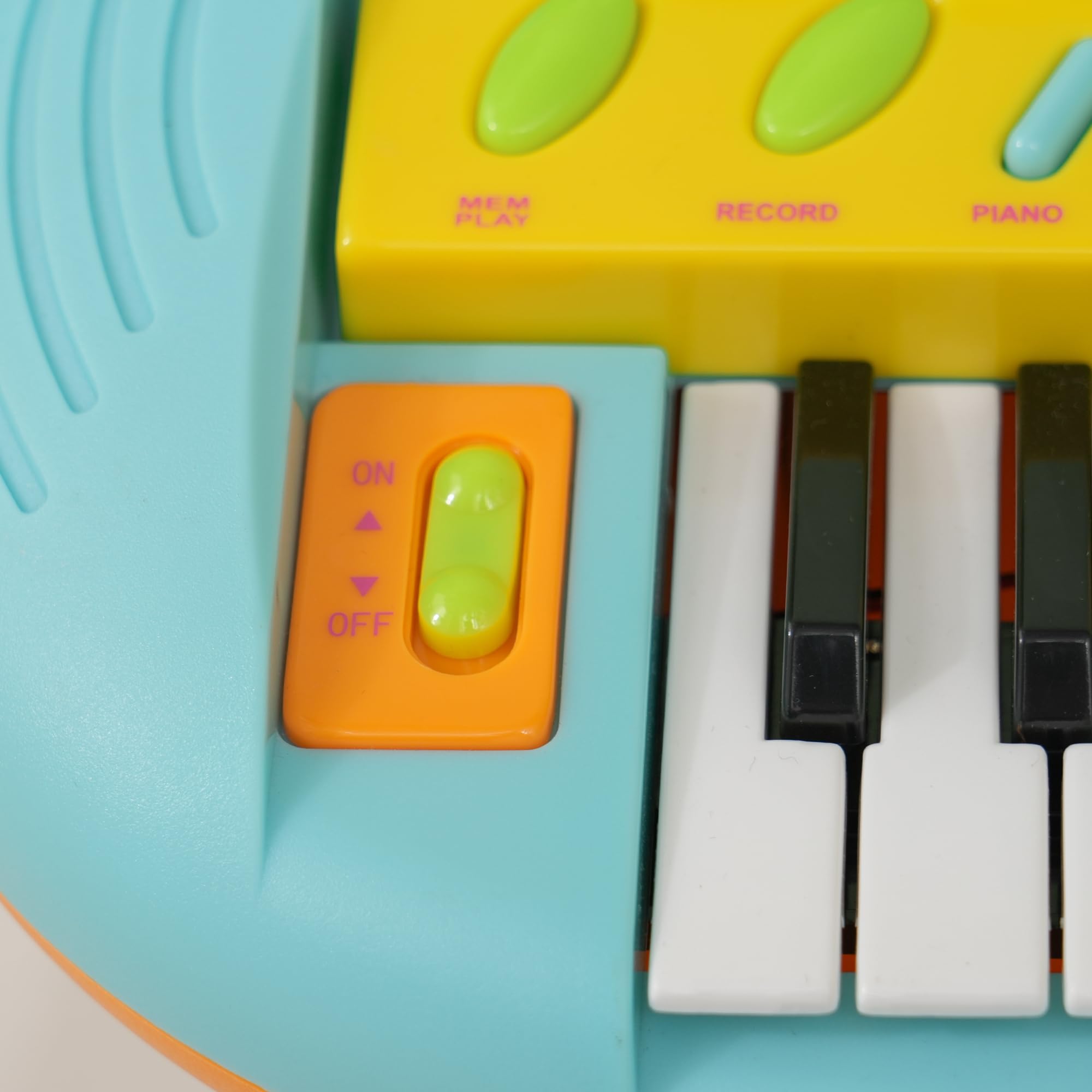 AIYAPLAY Piano Enfant Électronique Clavier 37 Touches Micro 3 à 6 Ans Bleu | Tabouret, Lumière LED, Fonction d'Enregistrement et de Relecture, Instrument de Musique Enfant
