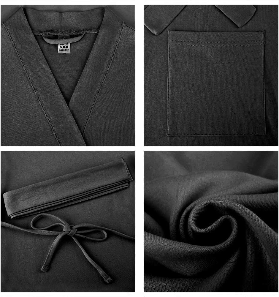 U2SKIIN Womens Robes, 100% Cotton Lightweight Robes 3/4 Sleeves Kimono Knit Soft Loungewear Short Bathrobe - Image 4