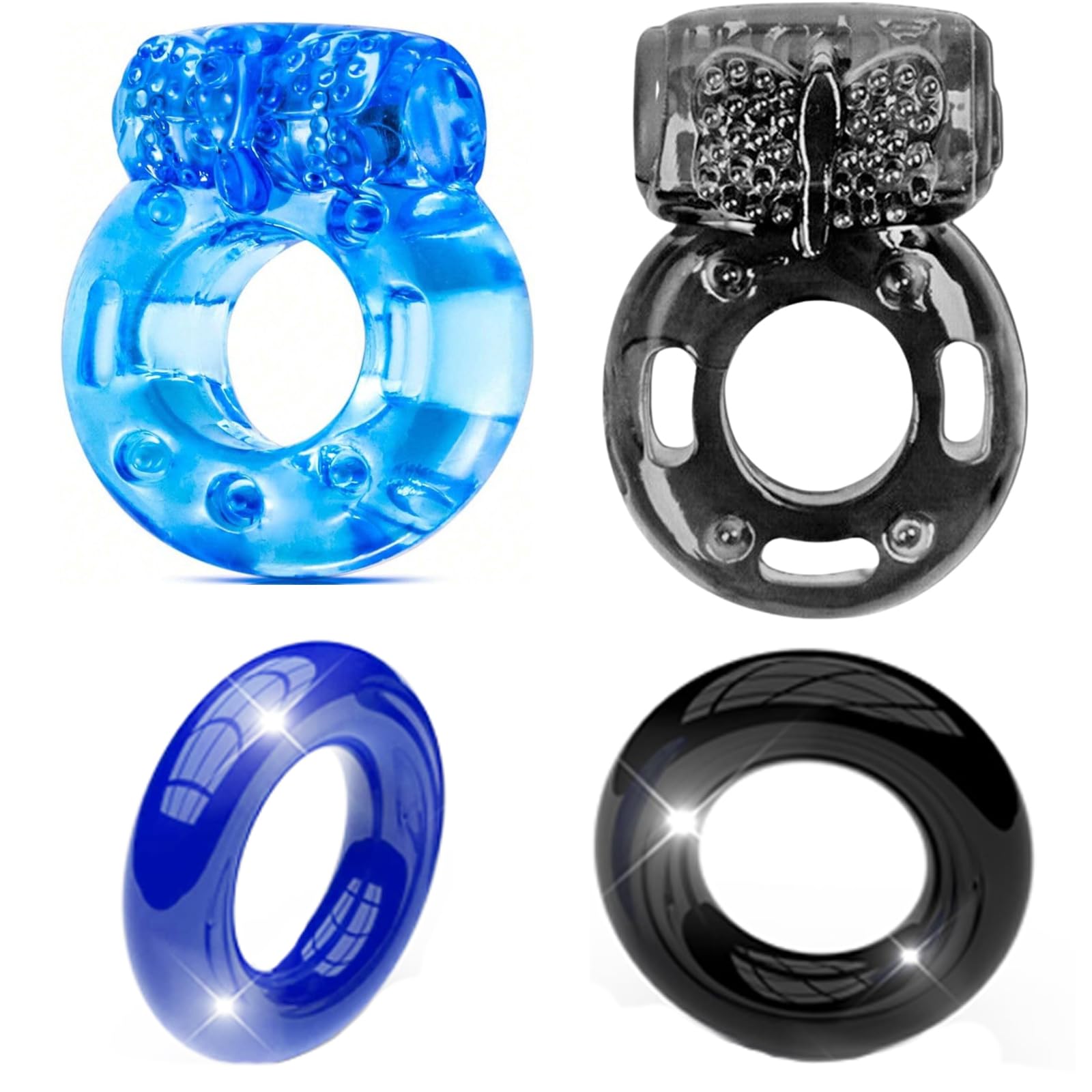 PRETTY LOVE Tip Vibrating Cock Ring Taint Buzzing Cock Ring with Bullet
