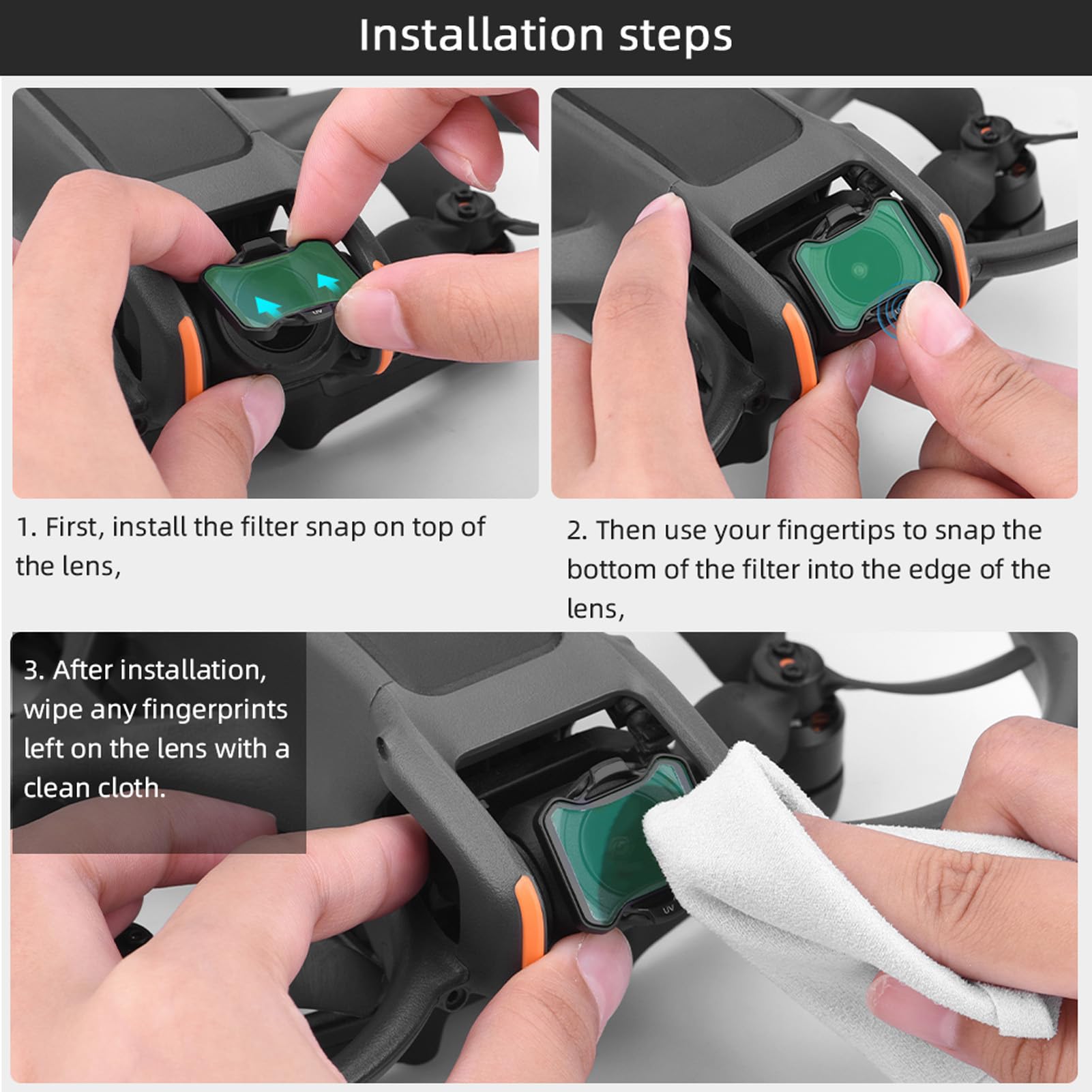 Avata 2 Drone Filters Kit UV CPL ND, Filtri UV e Polarizzatore a Scatto e Filtri a densità Neutra Filtri per Lenti Drone, per Accessori Drone Avata 2 (filtro UV CPL ND8 ND16 ND32