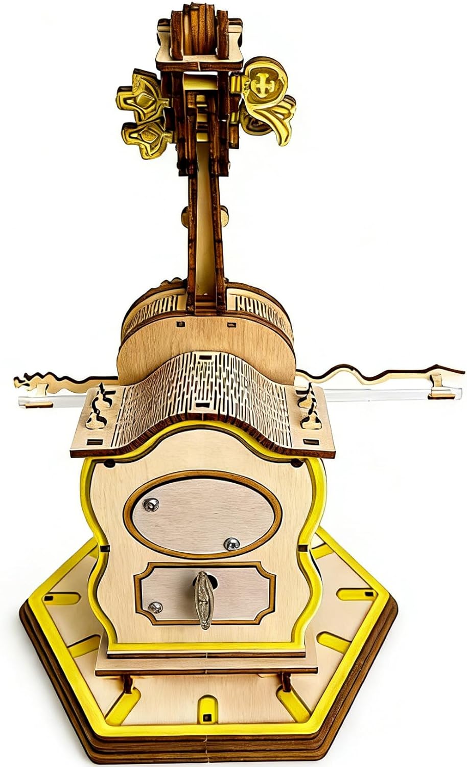 3D Puzzles DIY Book Nook Kits for Adults & Teens Cello Wood Model – Wooden Music Box Building Kit (179 Pcs), Unique Easter & St. Patrick's Day Gift, A Gift for a Boyfriend and Girlfriend