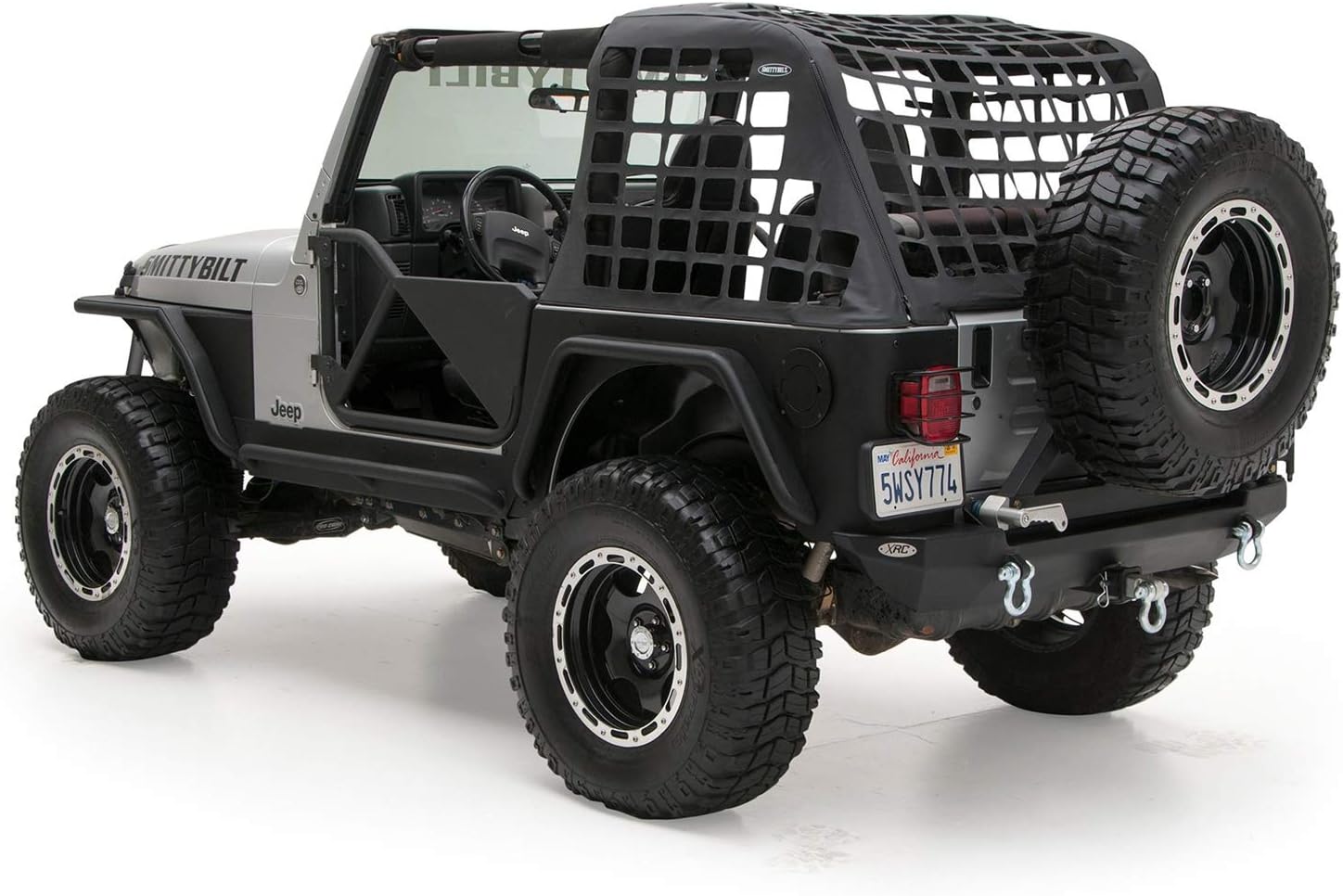 Smittybilt 76793 SRC Tubular Front Doors, 97-06 TJ Wrangler Textured Black
