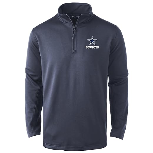 Dunbrooke Men's Navy Dallas Cowboys All-Star Tech Quarter-Zip Top