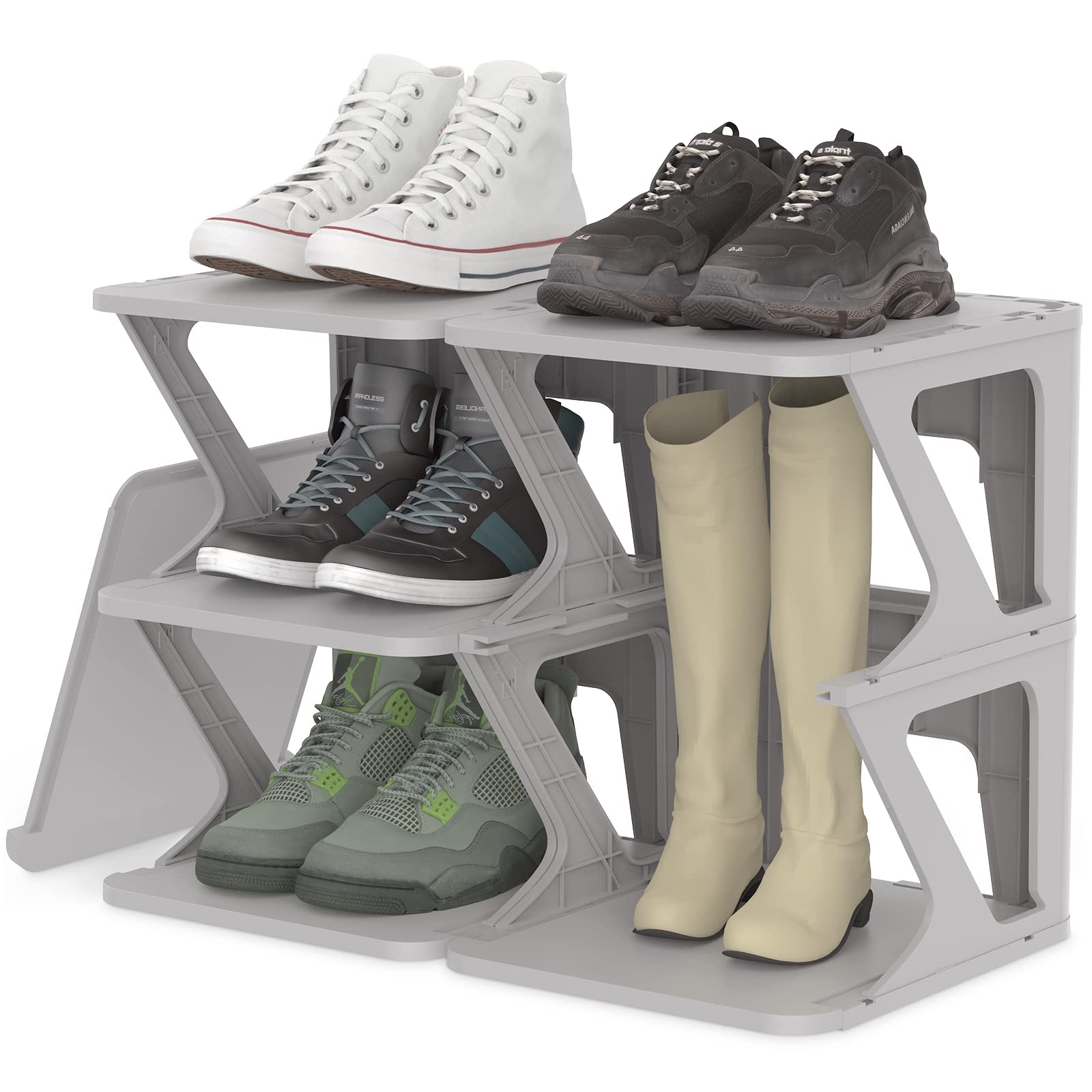 Buy 6Tiers Vertical Shoe Rack Organizer, Stackable Pushpull Shoe