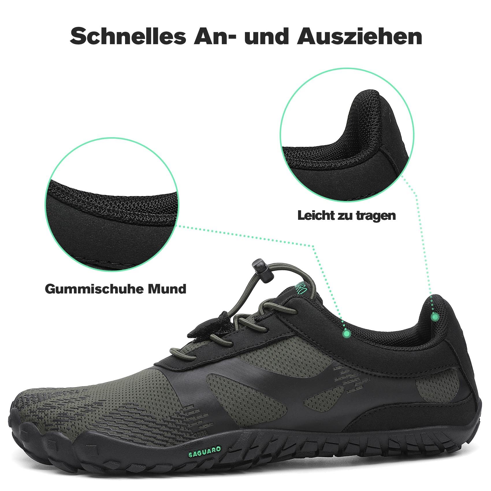 SAGUARO Estate Scarpe Barefoot Minimaliste Uomo Comode e Leggere Antiscivolo Trekking Trail Running Scarpe Asciugatura Rapida Outdoor e Indoor