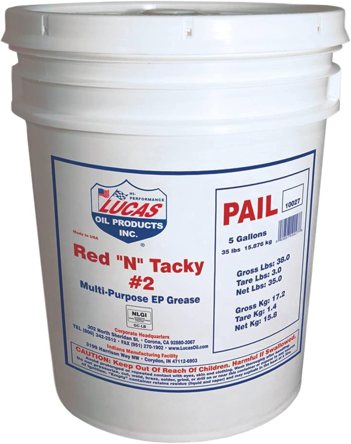 Stens New Red "N" Tacky Grease For Lucas Oil 10027, Black