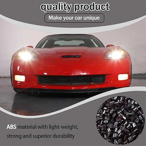 Miniatura 3 de Protector de cubierta de luz antiniebla delantera compatible con Chevrolet Corvette C6 2005-2013, ABS antiniebla delantera lámpara lámpara lámpara