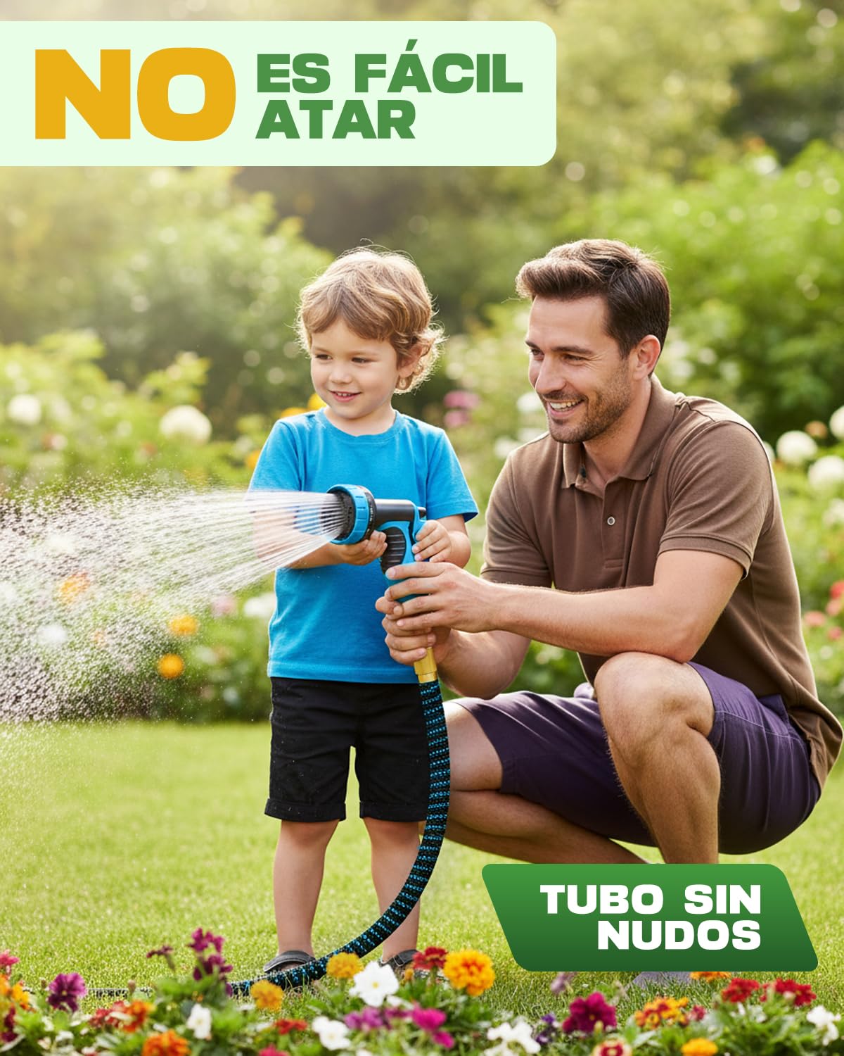 Mangueras de Jardín 30M Extensibles, 4 Capas de Látex Resistente, Conector de Latón y Pistola de Riego 10 Modos, Perfecta para Limpieza y Césped