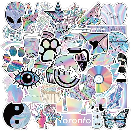 VSCO Stickers for Camp: 50Pcs Waterproof Vinyl Stickers