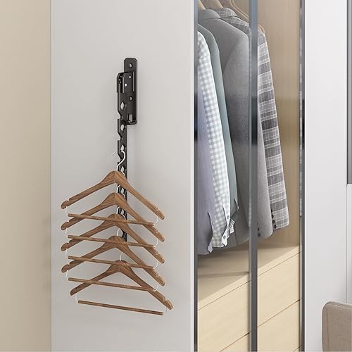 Miniatura 6 de Perchero de pared para secar ropa, plegable, gancho para colgar ropa de baño, perchero de pared para interiores, perfecto para espacios pequeños,