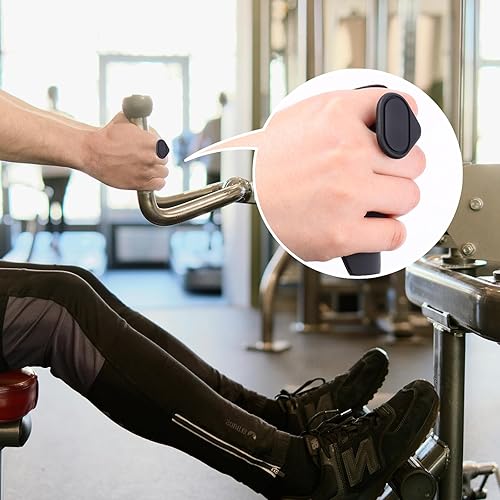 Miniatura 5 de Empuñaduras de entrenamiento antideslizantes agarres ergonómicos de goma para gimnasio, protección de manos, agarre de levantamiento de pesas, para