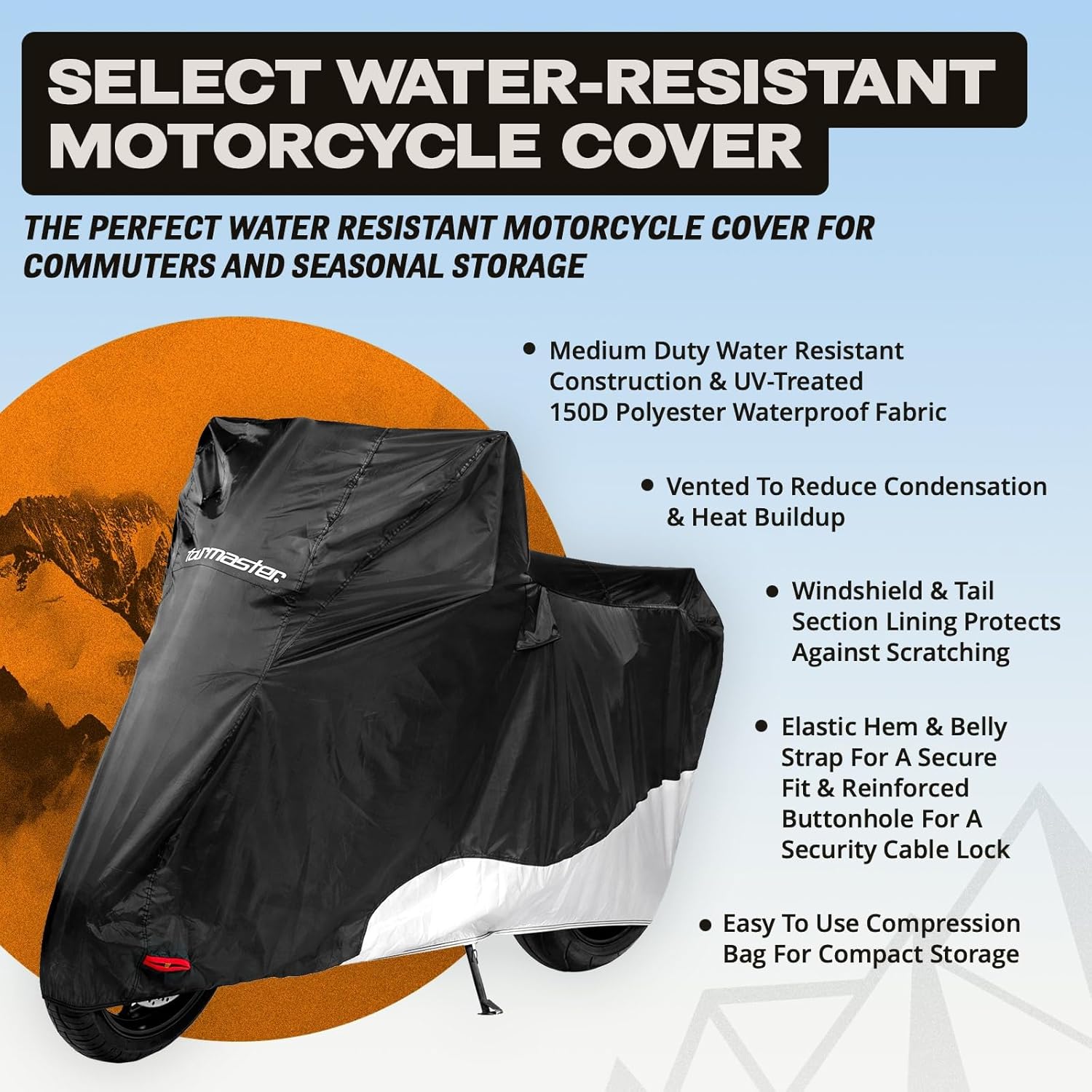 Tourmaster Select Water Resistant Motorcycle Cover