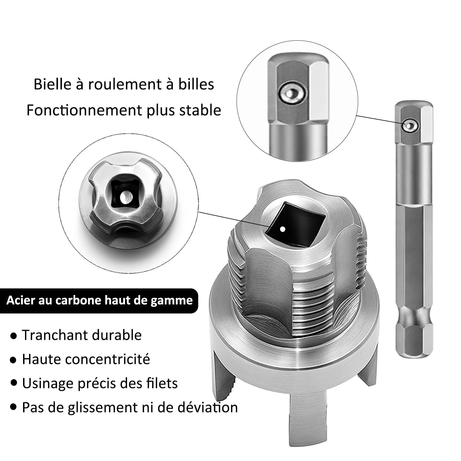 Set di 3 filettatrici in PVC 1/2" 3/4" 1" NPT trapano filettato doppia funzione