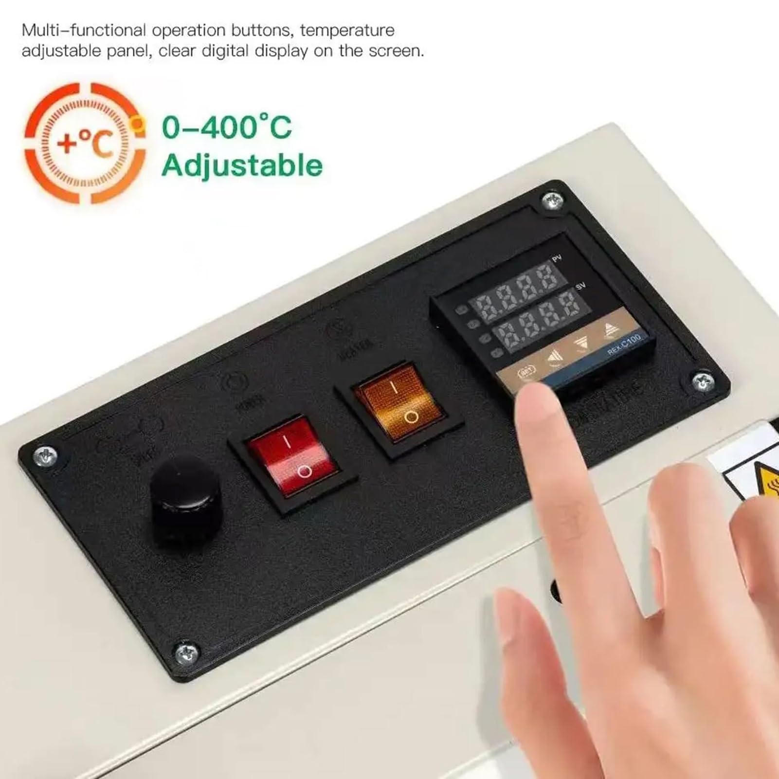 Scelleuse Thermique Industrielle, 650 W, Scellage Automatique De Sacs avec Contrôle Numérique De La Température, 0-12 M/Min pour Sacs en Plastique Et en Aluminium