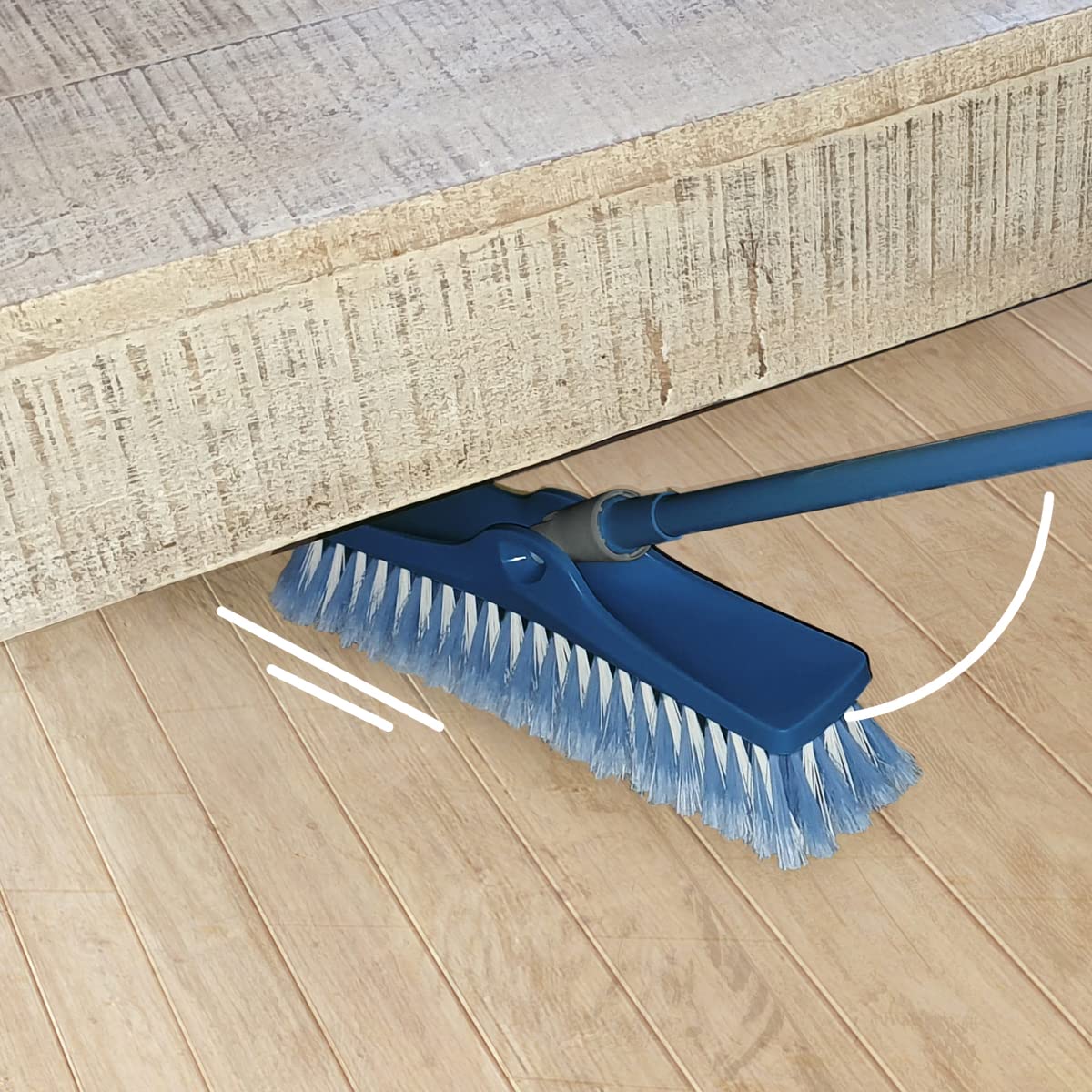 Balai Xpert Éléphant - Fibres Implantation Croisée - Manche Rétractable 76-130cm - Douille Articulée - Fabriqué En France