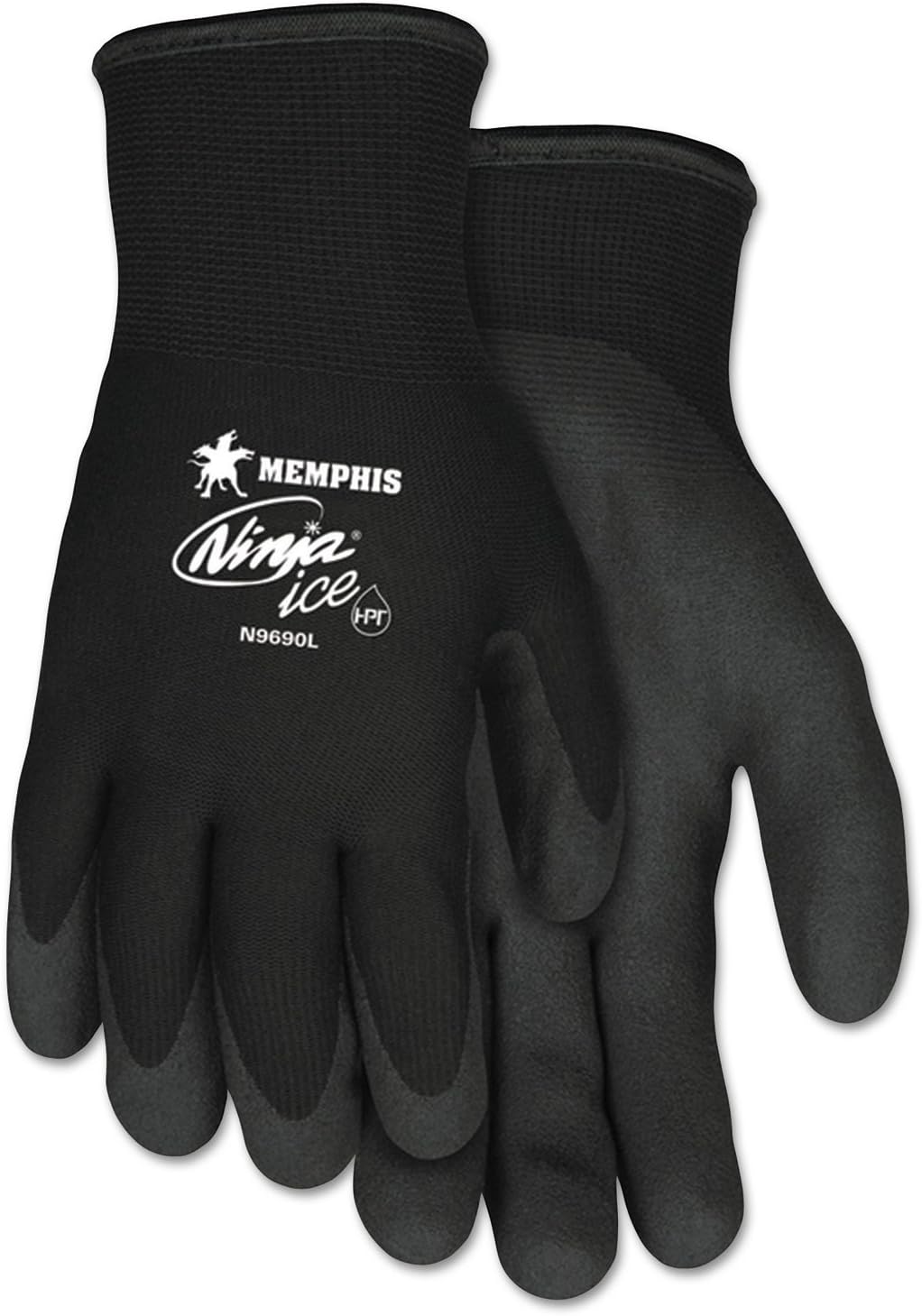 MCR Safety Ninja Ice Gloves, Black, Large