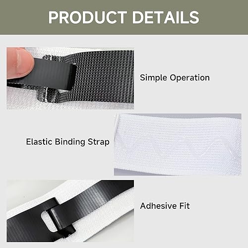 Miniatura 3 de Foley - 4 dispositivos de estabilización de catéter con agarre de silicona antideslizante, correa para bolsa de pierna de catéter de 23.6 x 1.57