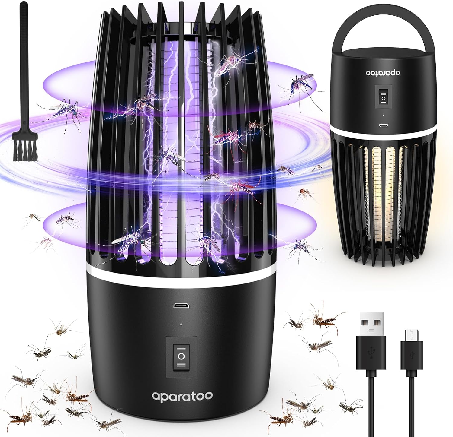Product image of Insektenvernichter Elektrisch, UV Mückenlampe Fliegenfalle Innenbereich Mückenfalle Mückenschutz, USB Insektenvernichter Tragbare Fliegenfallen für Schlafzimmer, Wohnzimmer Büro, Küche und Camping
