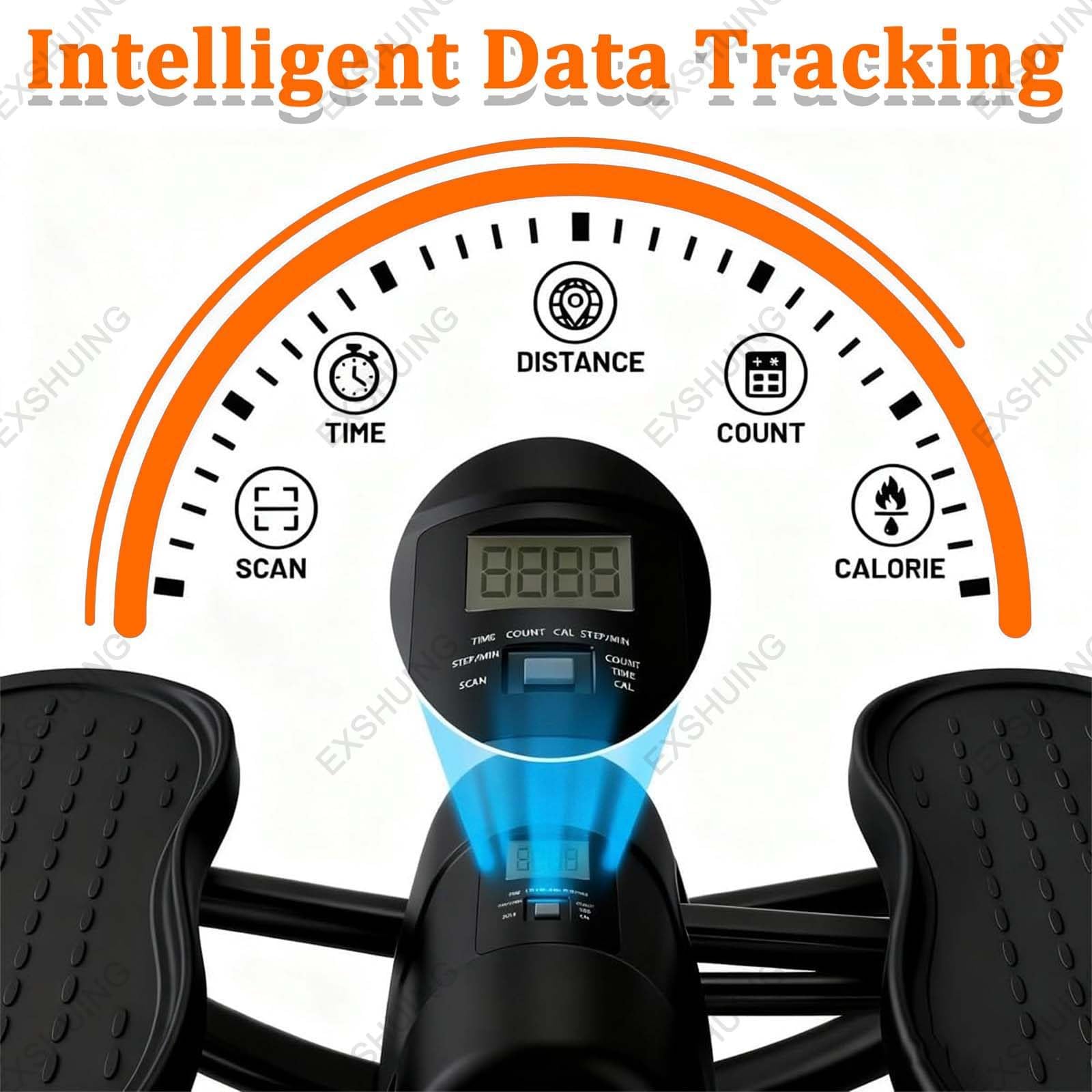Stepper De Bajo Impacto para El Hogar, Balanceo Lateral Cardio con Movimiento, Pantalla Digital Inteligente Que Registra El Progreso, Peso Máximo 120 Kg (264 LB)