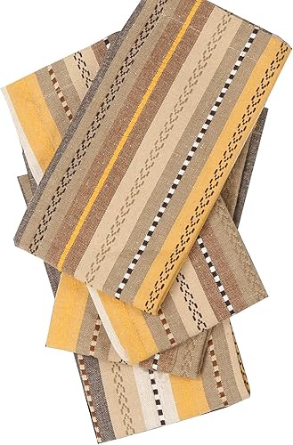 Miniatura 6 de Servilletas de tela, juego de 12 servilletas de algodón, servilletas de rayas de salsa de 18 x 18 pulgadas con esquinas en inglete y dobladillo