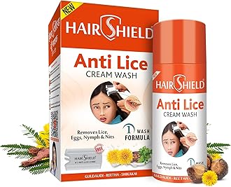 Hairshield Anti Lice Cream Wash (New Pack of 30ml) | Each Pack with New Big Lice Specialist Comb | Made with Guldaudi, Reetha & Shikakai | Trusted by Mothers | Safe for Babies, Children, Men & Women