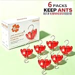 Ant Moat for Hummingbird Feeders, 6 Packs, Hummingbird Feeder Accessory Hooks, Insect Guard with Large Capacity