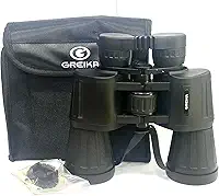 Binoculos com Bolsa, 10x50, Greika, Preto