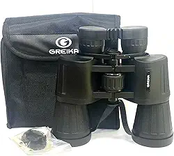 Binoculos com Bolsa, 10x50, Greika, Preto