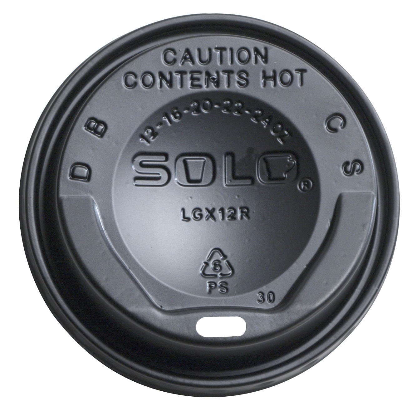 Black Plastic Gourmet Dome Lid - For Trophy Plus Cups (Case of 1500) by SOLO – Plastic, White, Pack of 300, Model LGXBK2-0004