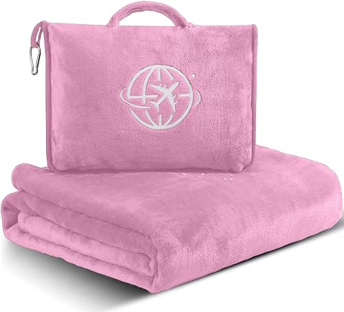 2-in-1 Travel Blanket and Pillow – Lightweight, Compact - Travel Gifts For Teens