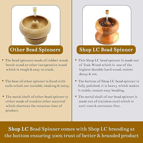 Vista 10 de Compra hilandero de cuentas de semillas LC con aguja de cuentas de ojo grande, kit de cuentas de cintura para hacer pulseras y manualidades, 6x4.5