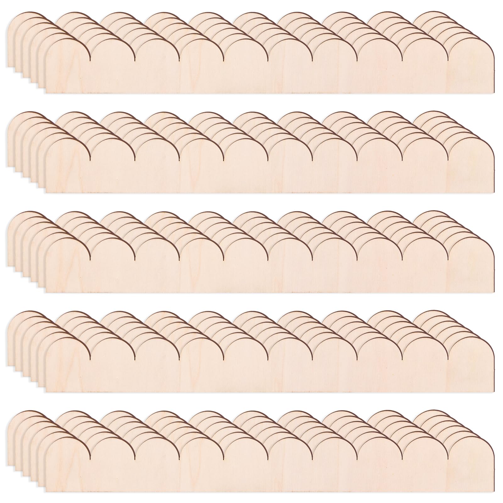 Moulures festonnées en bois brut lot de 30 pièces pour décoration murale et meubles
