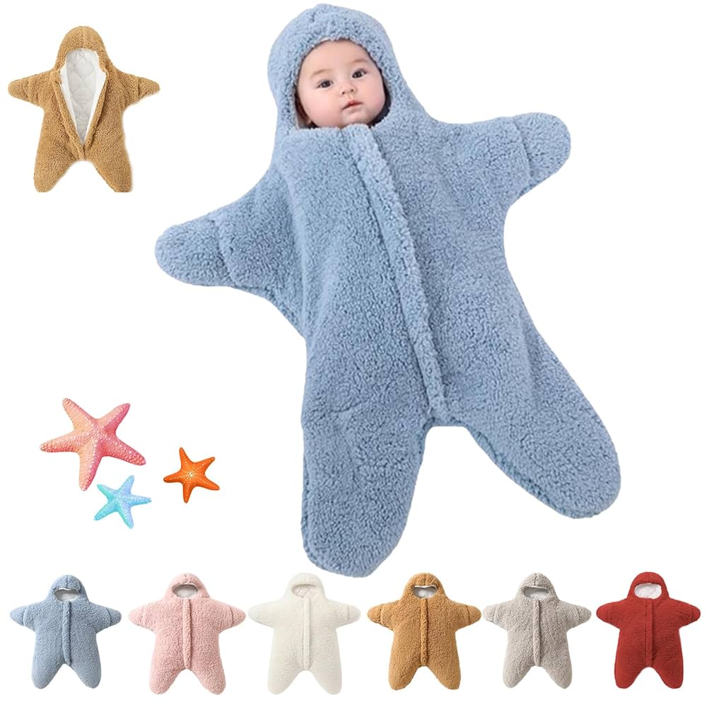 Starfish Baby Sleeping Bag, Baby Starfish Onesie, Baby