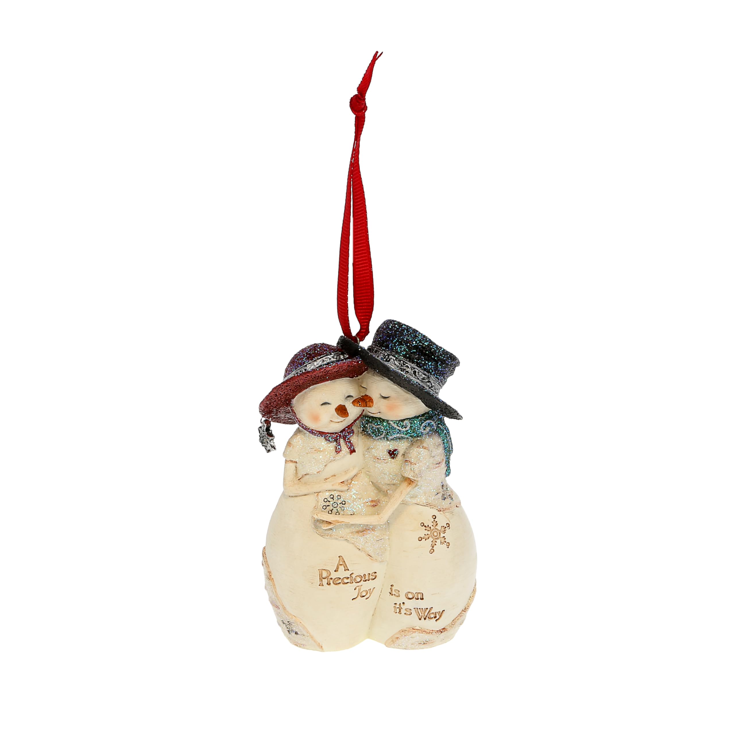 Pavilion Gift Company- Rescues are The Heart - 4" BirchHeart Snowman Figurine Ornament New First Time Expecting Parents Newborn Baby Nursery Christmas Holiday Winter Collectible Statue Decor