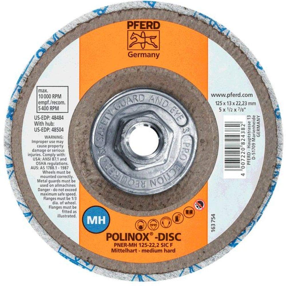 PFERD 5-1/2'' POLINOX UNITIZED DISC MED.-Hard (48504) (5/Each)