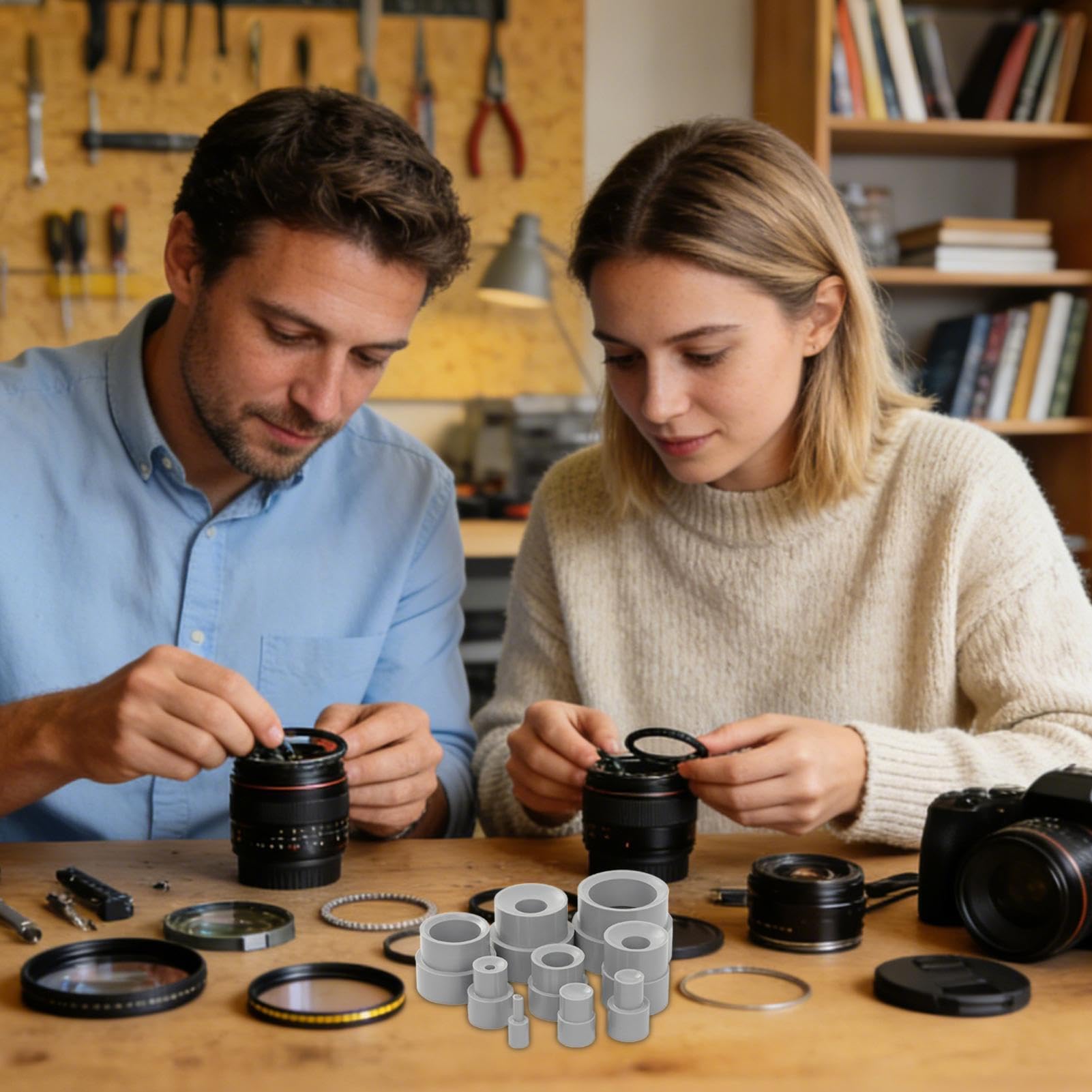 Objektiv-Reparatur-Set 9-teiliges Gummiset | Ring-Werkzeug zum Entfernen von Kamera-Teilen für Studio, Haus, Fotografie, Unterricht
