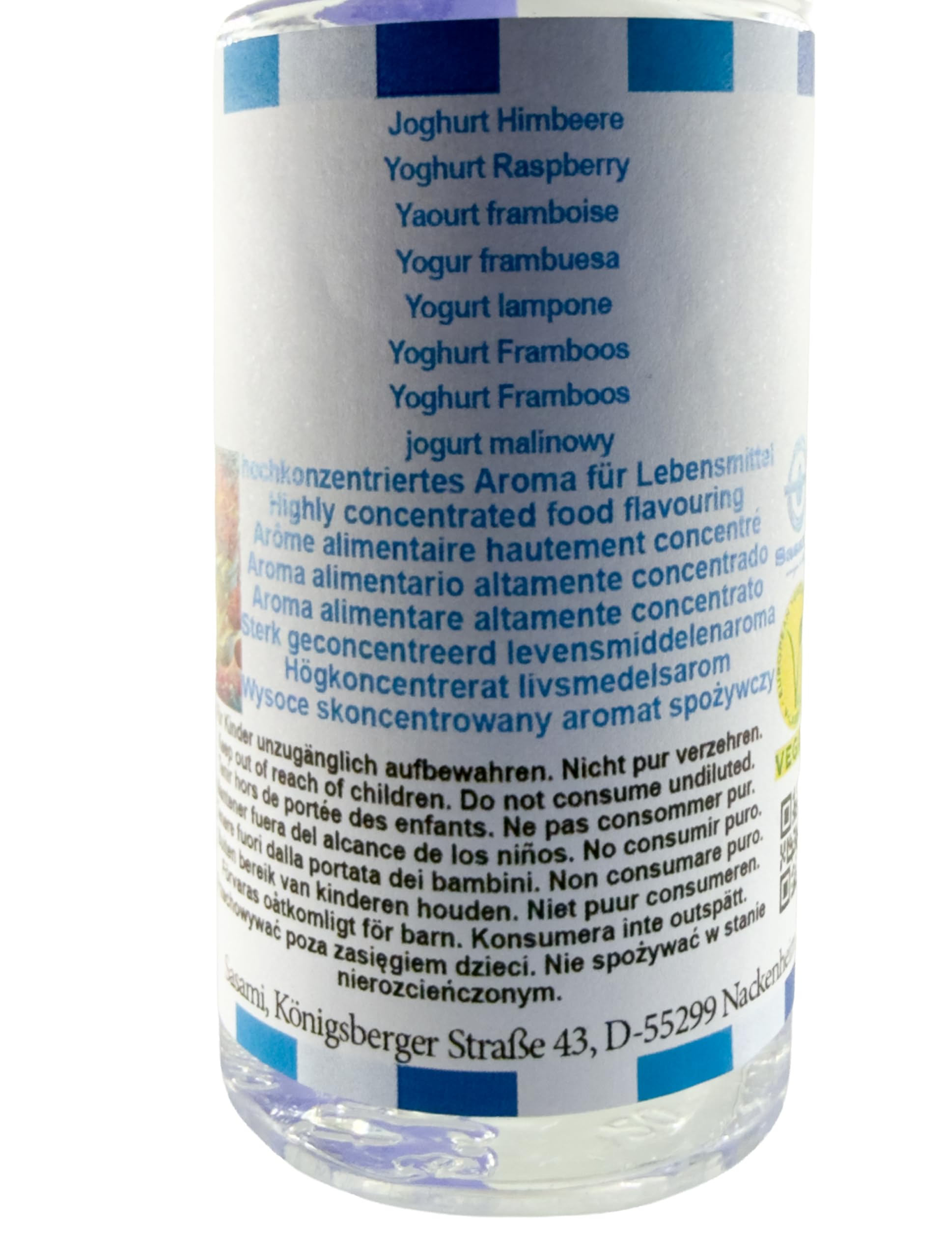 Yogurt lampone aroma concentrato - vegano - Sasami - 100ml