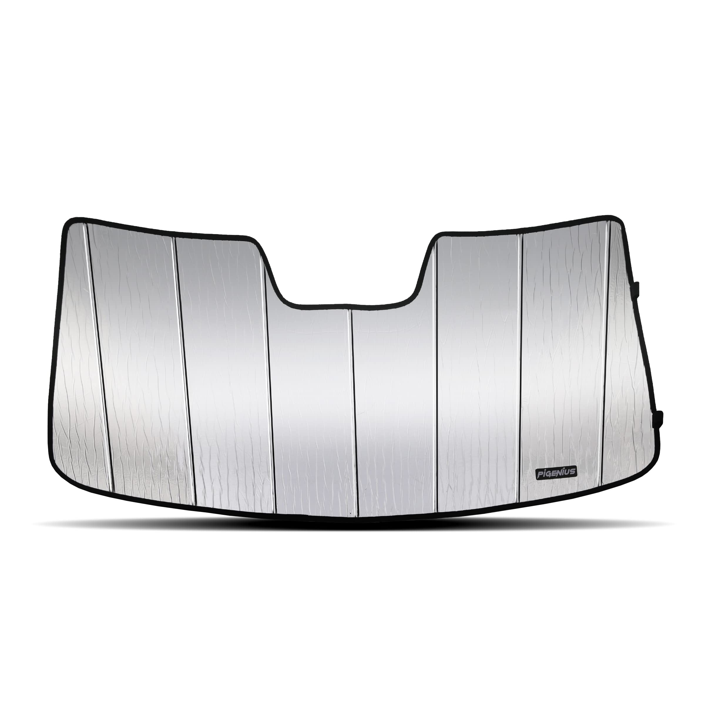 Pigenius Windshield Sun Shade for Chevy Silverado / GMC Sierra 1500, Automotive Interior Sun Protection - Premium Folding Sunshade (2014-2019 Without Lane Departure Warning)