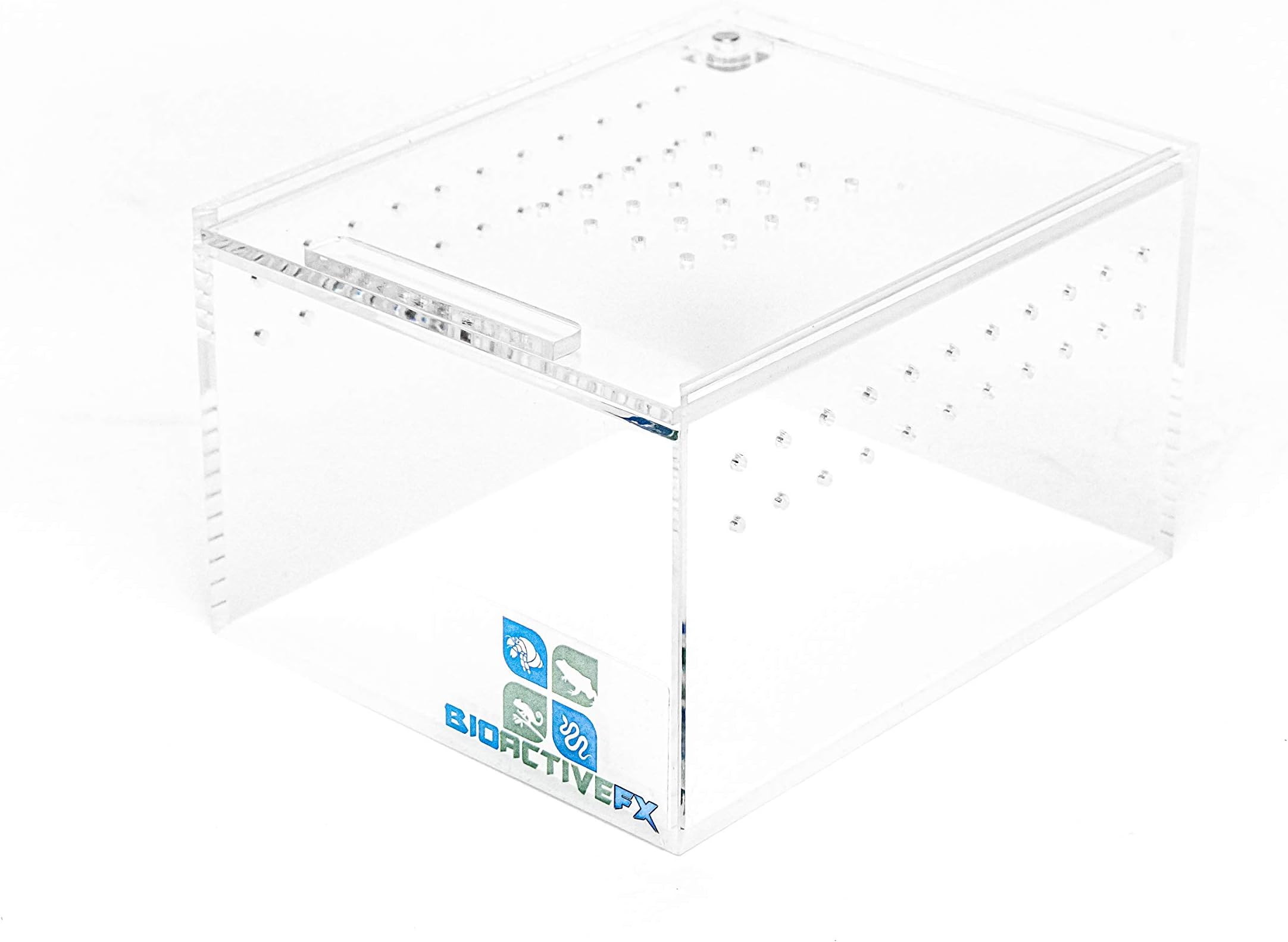 BioactiveFX 0.26 Gallon Magnetic Acrylic 5x4x3 Inch Mini Nano Flat/Long Enclosure Reptile Terrarium Cage Tank Tarantula Scorpion Sling Isopods Lizards Invertebrates Insects Mantis Snake Gecko Frog