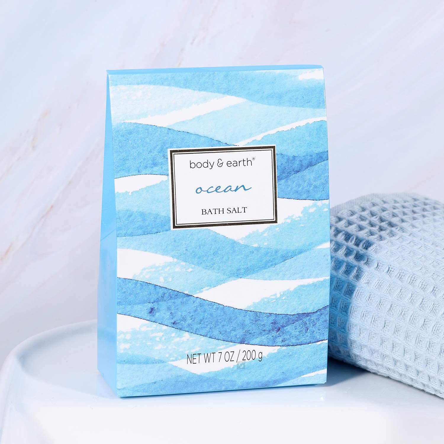 Set de Regalo de Baño con Bañera para Mujeres, Set de 6 Piezas Regalo de Spa para Mujeres con Fragancia de Océano, Adecuado para Baño Dormitorio