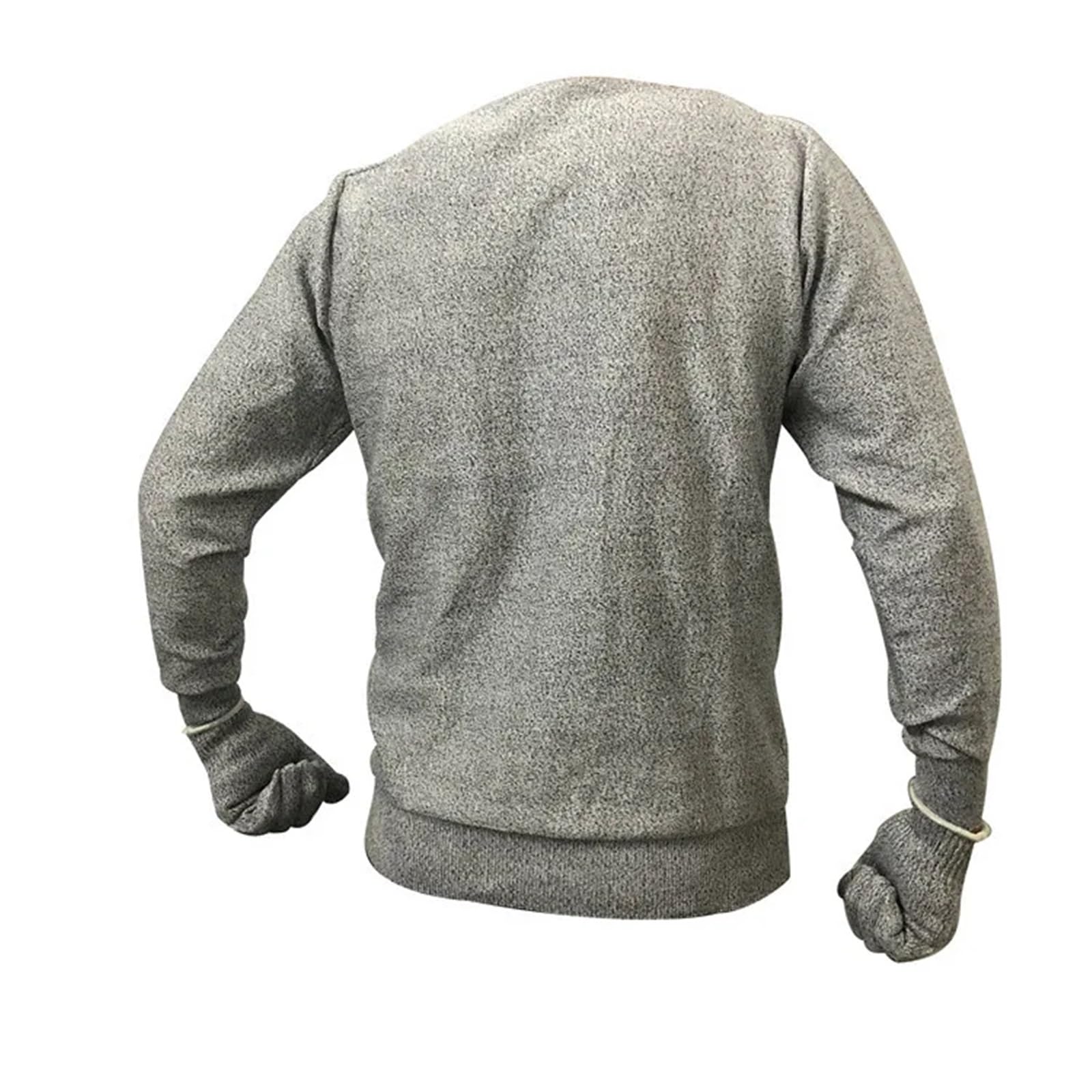 Guantes Anticortes, Camiseta táctica de autodefensa SWAT policial de grado 5 resistente a cortes con cuchillo, de HPPE, manga larga. | Grey,Small