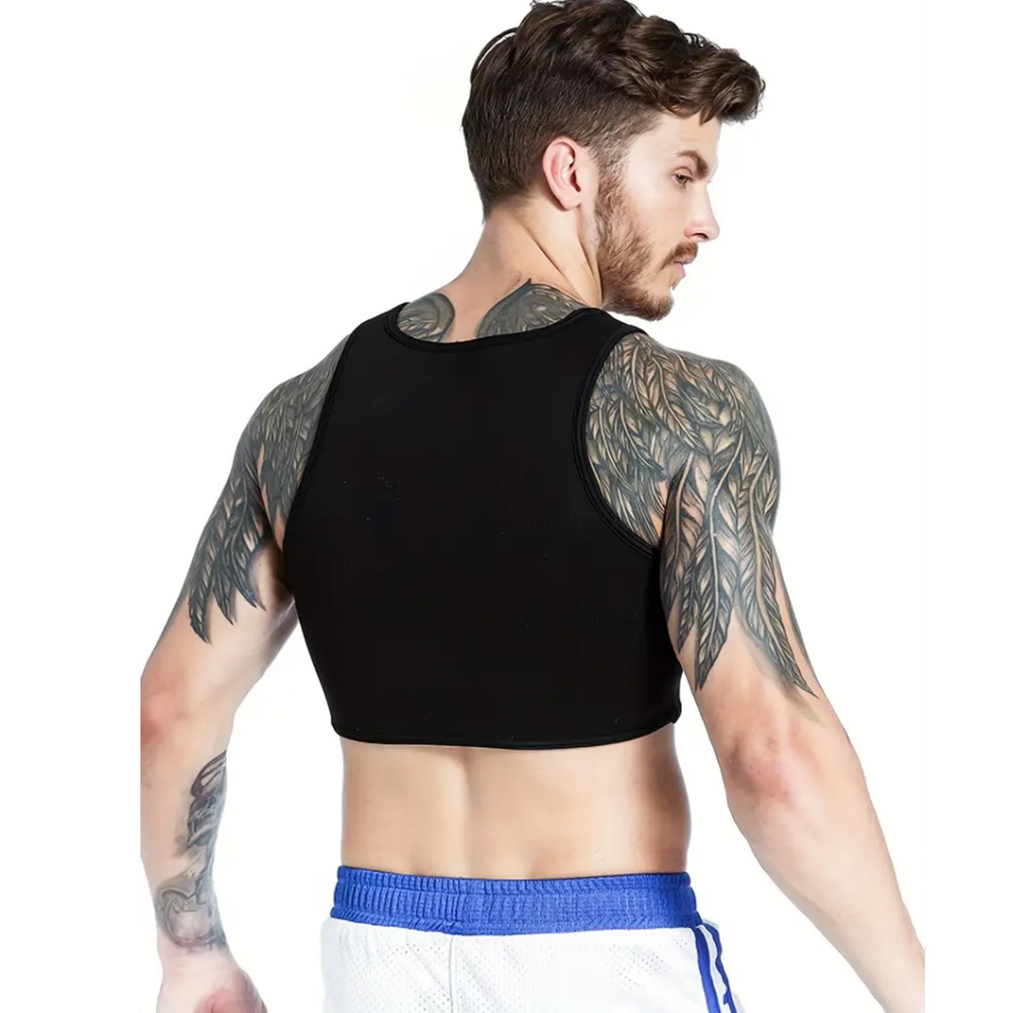 JOCKMAIL Body Shaper pour homme - Débardeur de sport - Débardeur de compression - Corset